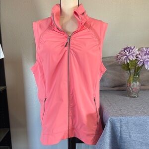 Tangerine Women’s Size XXL Pink Sleeveless Wind Breaker with Hood